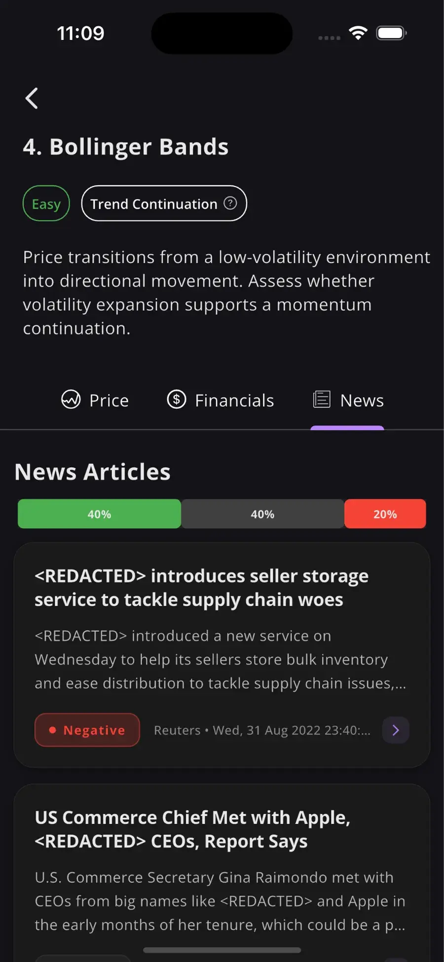 Screenshot of the first LeetTrade questions.